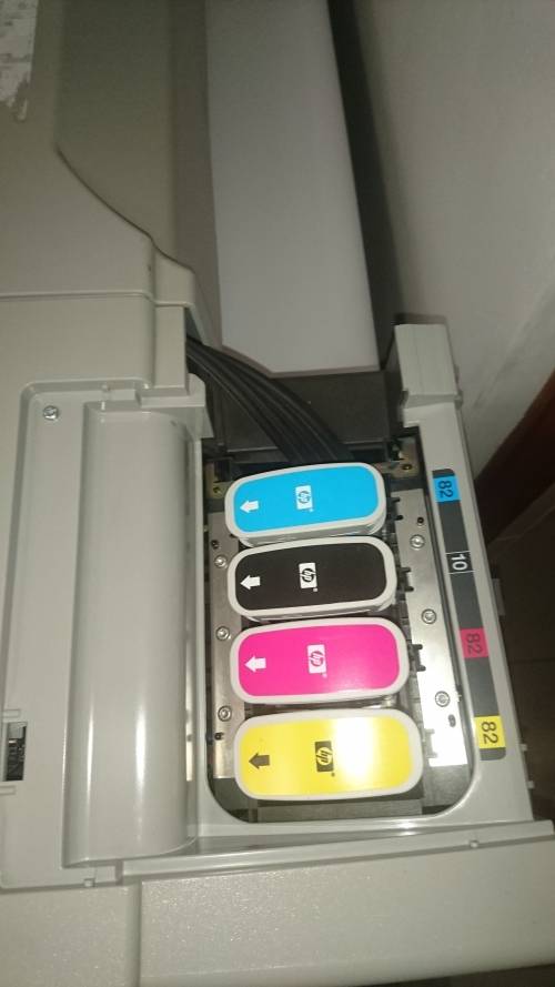 hp designjet 500 plotter 42 inch print size with new ink cartridges