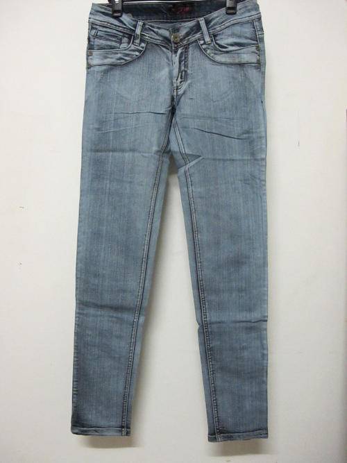Ladies Fashion SKINNY PANT blue denim- Handbrushed wash   34