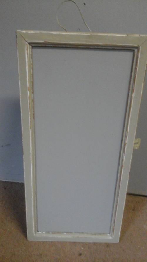 FANTASTIC CHALK PAINTED WOODEN BATHROOM CABINET. TERRIFIC AND USEFUL PIECE!