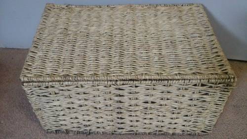 AMAZING VINTAGE CANE AND RATTAN STORAGE BOX/ BASKET. HANDY AND AWESOME PIECE!