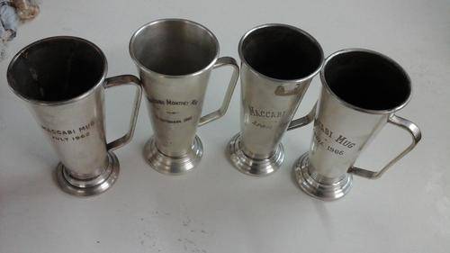 4 SIMPLY STUNNING EPNS MUGS DATING BACK TO 1960 -1965