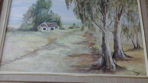 oil on board - farmstead