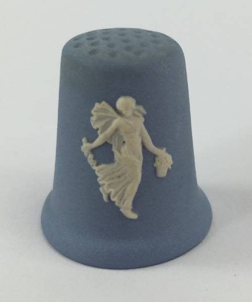 Wedgwood Jasperware Thimble Dancing Hours - Blue