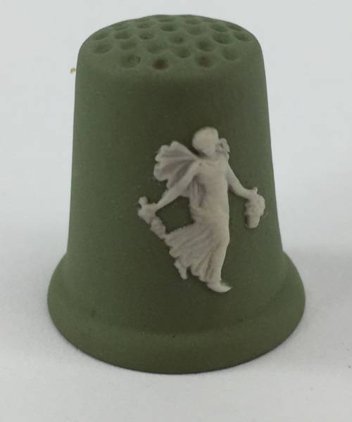 Wedgwood Jasperware Thimble Dancing Hours - Green
