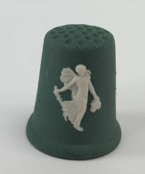 Wedgwood Jasperware Thimble Dancing Hours - Teal