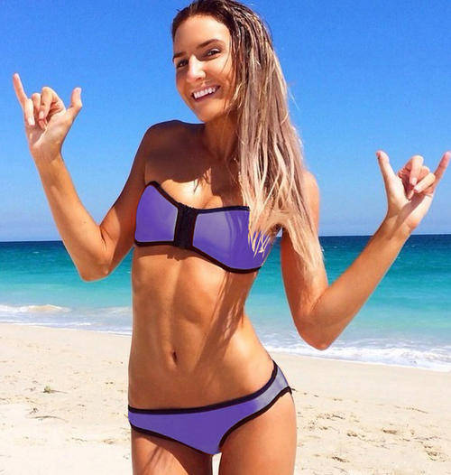 ZESTY ZIP TOP NEOPRENE BIKINI