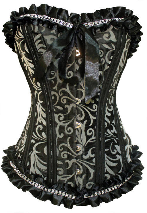 PRETTY PLEATED FRILL CORSET