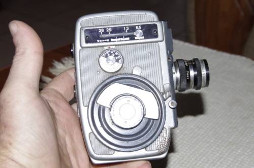 old Yashika cine camera, winds up and actually works, untested with film, photos of item on sale