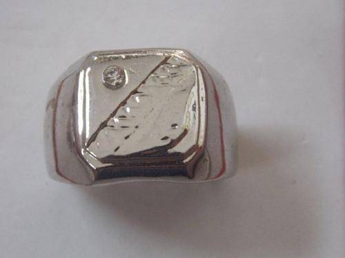 STUNNING SILVER DESIGNERS ELECTROPLATED RING FOR MEN SIZE 19,20