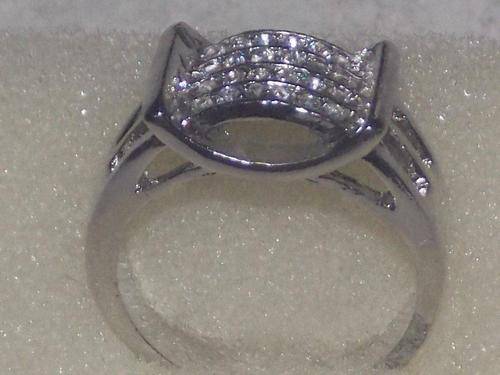 STUNNING SILVER DESIGNERS HIS OR HERS  ELECTROPLATED RING SIZE 17