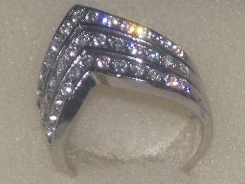 STUNNING SILVER DESIGNERS ELECTROPLATED RING SIZE 15,16