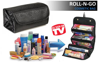NEW !! ROLL A GO COSMETIC BAG (TV ADVERTS)