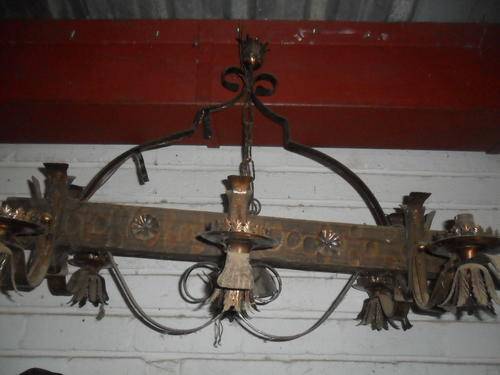 LARGE METAL CHANDELIER BEAUTIFUL