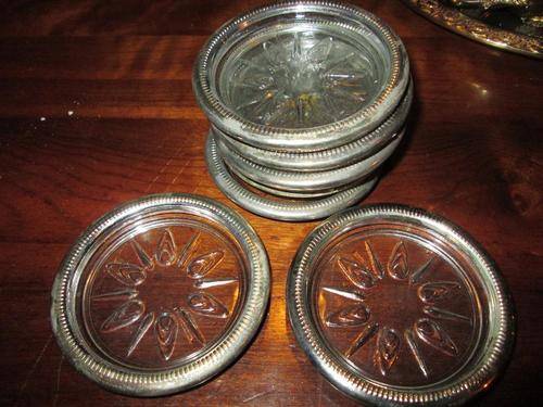 SILVER PLATED RIM COASTERS