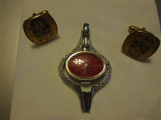 COMBO CUFFLINKS AND PENDANT WATCH