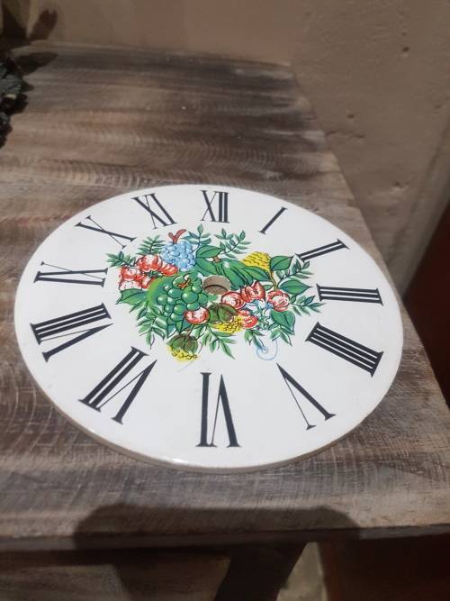VINTAGE PORCELAIN CLOCK FACE...(UNUSED......ABSOLUTELY BEAUTIFUL)