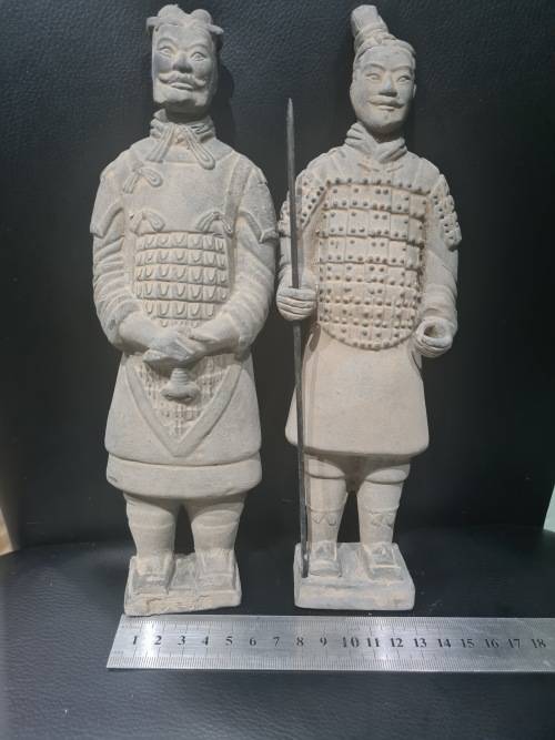 PAIR TEROCOTA WARRIORS...ONE BID