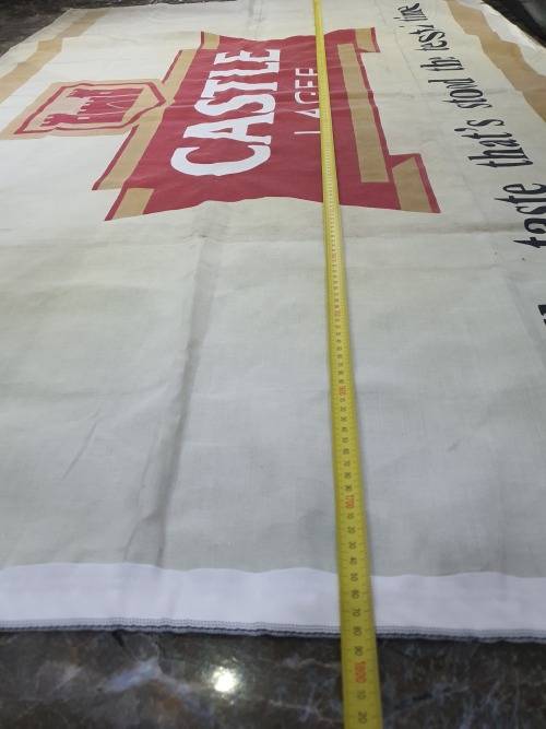 SUPER LARGE VINTAGE CASTLE LARGER HOIST FLAG...STRONG COTTON FABRIC