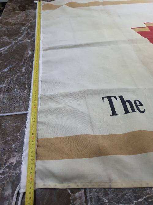 SUPER LARGE VINTAGE CASTLE LARGER HOIST FLAG...STRONG COTTON FABRIC