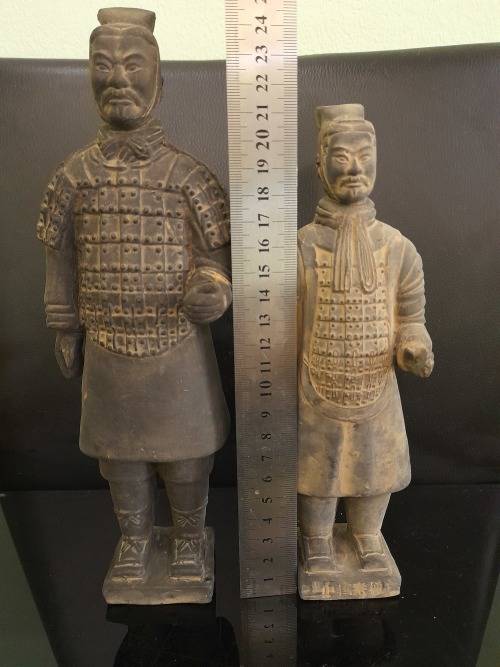 PAIR TERRACOTTA CHINESE WARRIORS