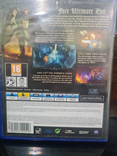 PS4 DIABLO REAPER OF SOULS