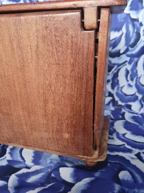 VINTAGE SOLID WOOD JEWELRY BOX 7 DRAWER (DRAWERS OPEN) - PLEASE STUDY PICS