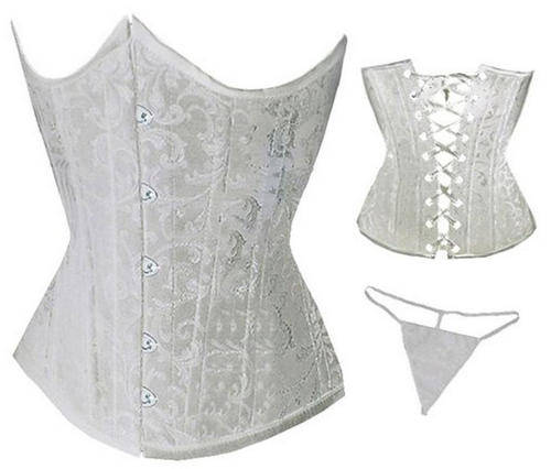 Sexy White Satin Corset