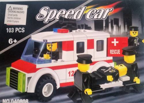 103 Piece Lego Compatible Ambulance Building Set.