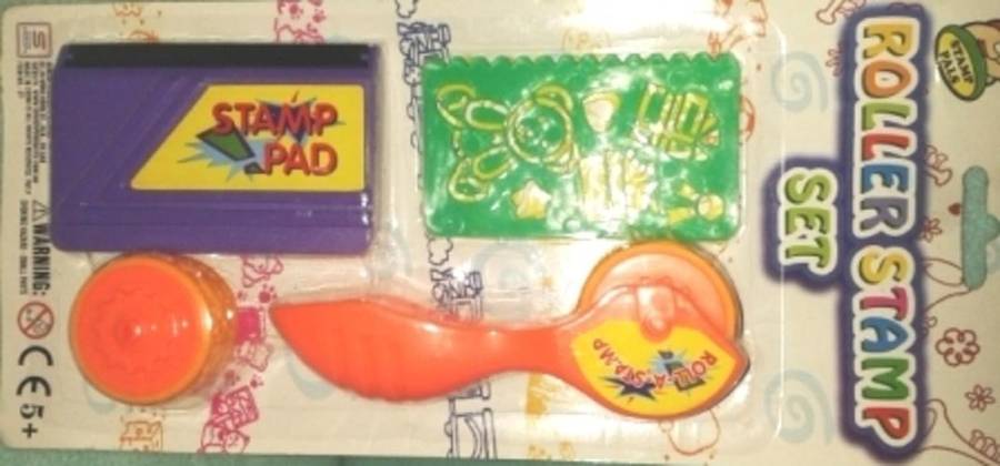 Roller stamp set...with ink and extra roller and stencils...hours of fun