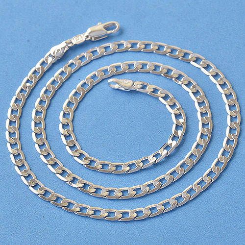 Cool 9K White GOLD FILLED MENS CHAIN NECKLACE 50CM