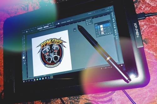 Drawing Digital Graphic colour screen A4