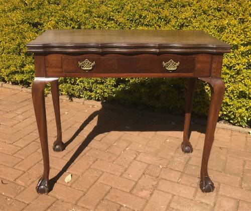 Rare Antique Ball and Claw Card Playing Table