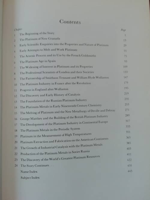 A HISTORY OF PLATINUM AND ITS ALLIED METALS - Donald McDonald and Leslie B Hunt