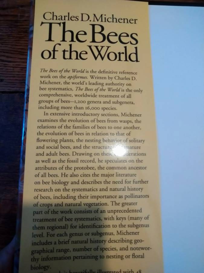 BEES OF THE WORLD -  Charles D Michener