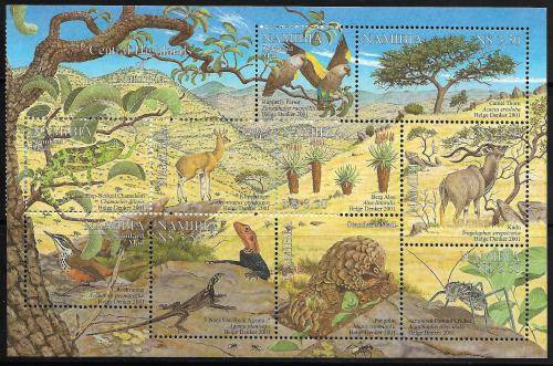 Namibia MNH 2001 Central Highlands / Animals / Parrots - Birds