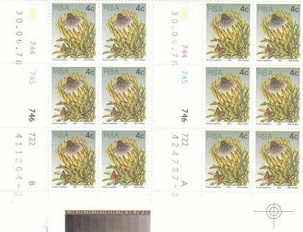 RSA proteas 4 cent c/blocks A & B 30.06.78