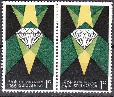 RSA um 1966 5th Anniv. of Republic / Diamonds