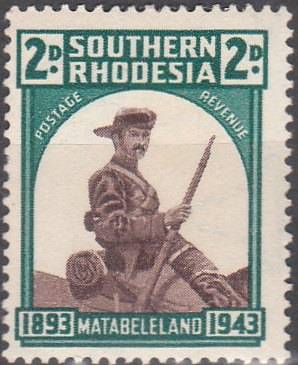 Southern Rhodesia unmounted mint 1943 Matabeleland Occupation