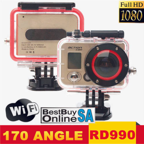 RD990 Action Sport Camera WiFi 1080p HD 170 Degree 60m (GoPro Style)