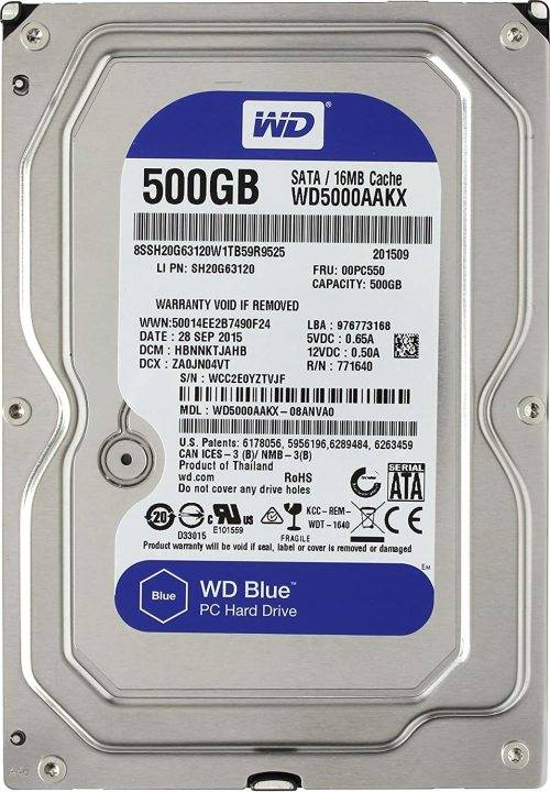 WESTERN DIGITAL BLUE ** 500GB HARD DRIVE ** GOOD CONDITION ** WARRANTY **