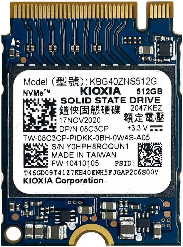 KIOXIA 512GB 2230 NVMe M.2 ** EXCELLENT CONDITION ** WARRANTY **
