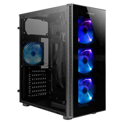 ANTEC NX210 GAMING PC CASE ** 4x120MM RED DRAGON FANS INC. ** GLASS SIDE PANEL ** GOOD CONDITION **