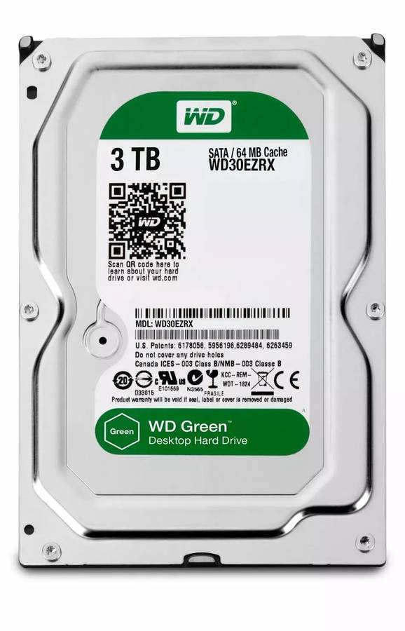 Western Digital 3TB Green - Desktop Hard Drive - Good Condition - Warranty