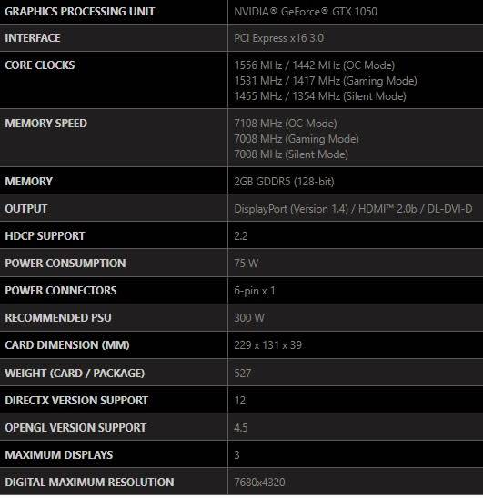 MSI GTX 1050 2G GAMING X TWIN FROZR   ** GAMING GRAPHICS CARD ** GOOD CONDITION ** WARRANTY **