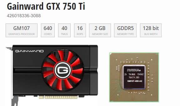 GAINWARD GTX 750TI 2GB  ** GAMING GRAPHICS CARD ** GOOD CONDITION ** WARRANTY **