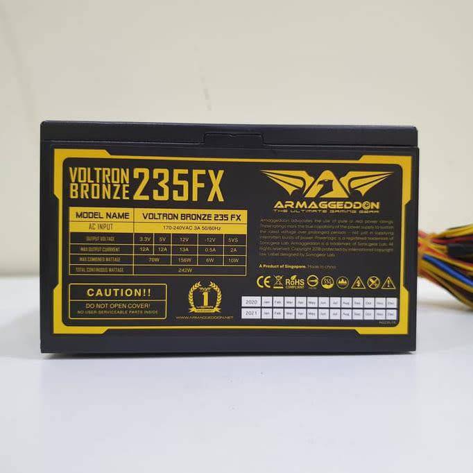 ARMAGGEDDON VOLTRON BRONZE 235FX ** 470W GAMING POWER SUPPLY ** GOOD CONDITION ** WARRANTY **