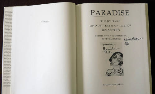 Dubow, 'Paradise, the Letters and Journals of Irma Stern' SIGNED numbered copy new/mint