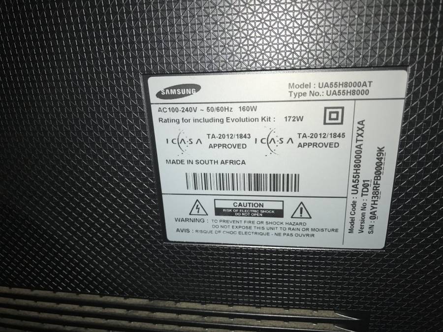 BROKEN 55" curved 3D LED FHD TV for sale (for parts/other)