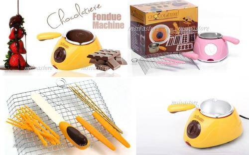Electric Chocolatiere Chocolate Melting Pot Machine Set