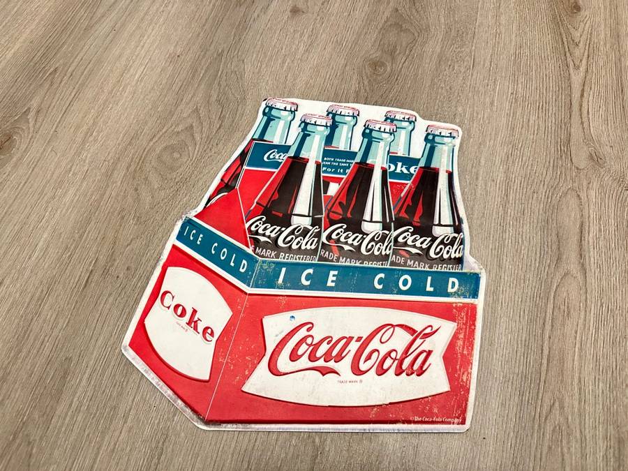 Coca Cola Vintage style Embossed Sign